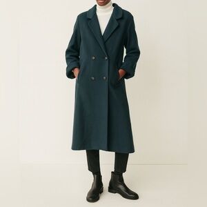 Vintage wool-Blend topcoat Camel modern trench lapel collar cozy made in USA